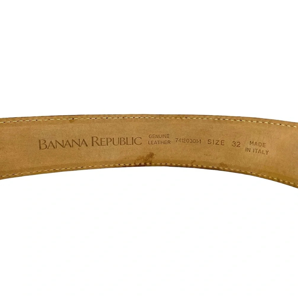 Banana Republic Women’s Brown Leather Crocodile Embossed Belt